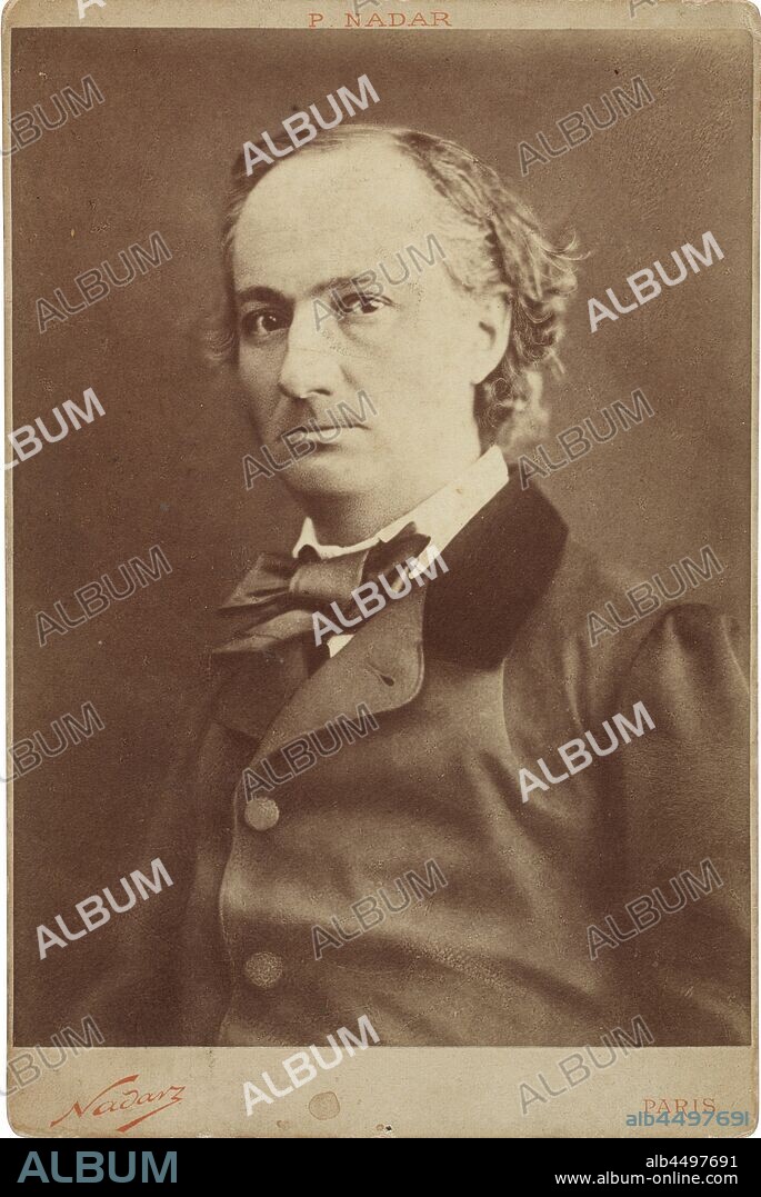 GASPARD-FéLIX NADAR. Portrait of Charles Baudelaire (1821-1867).