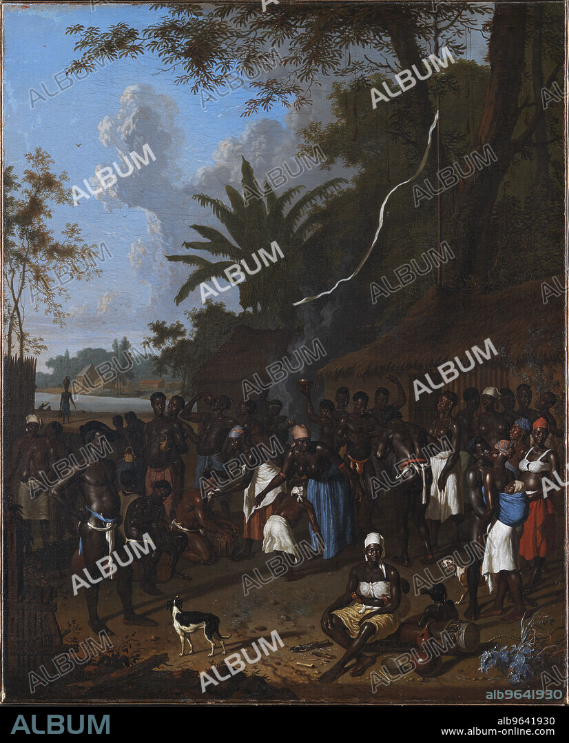 DIRK VALKENBURG, DIONYS VERBURG and WILLEM WILLEMSZ BUYTEWECH. Ritual Slave Party on a Sugar Plantation in Surinam, 1706-1708.