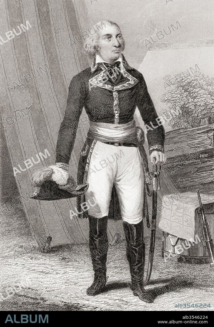 Jean-Charles Pichegru, 1761 – 1804. French general of the Revolutionary Wars. From Galerie Historique de la Révolution Française, published c.1869.