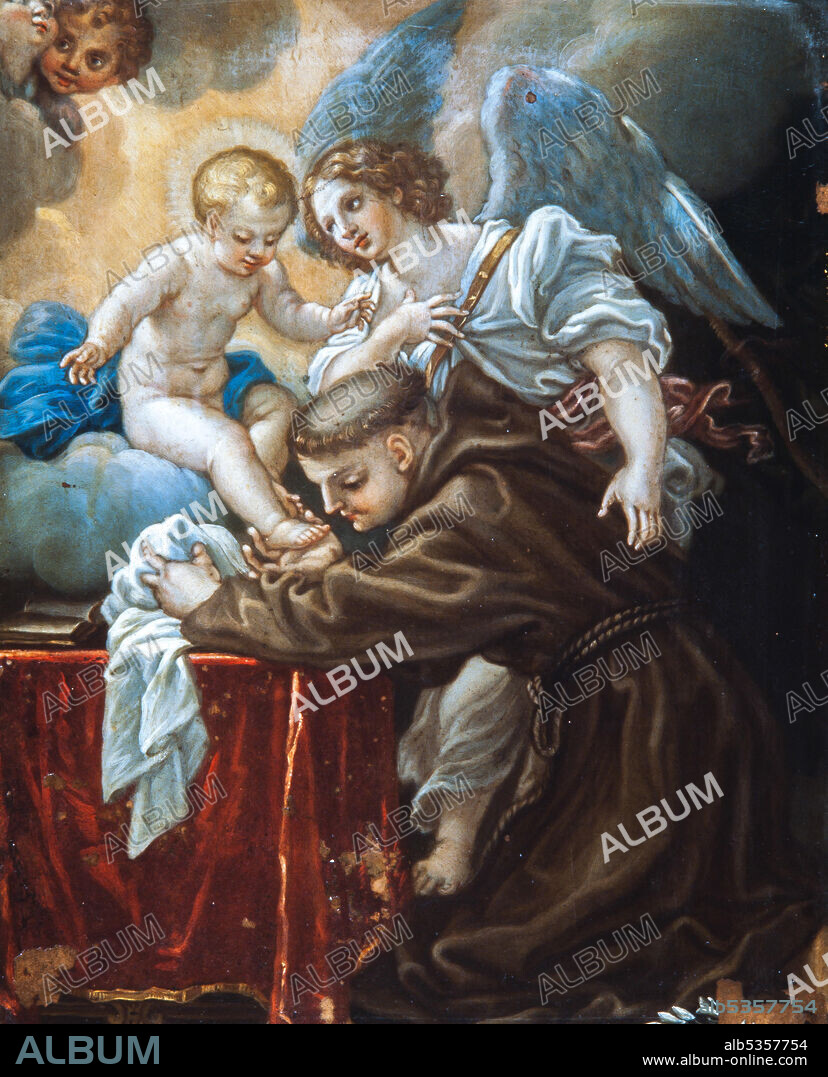 Joaquin Juncos/ San Antonio de Padua. Siglo XVII. Museo de la Catedral, Barcelona.