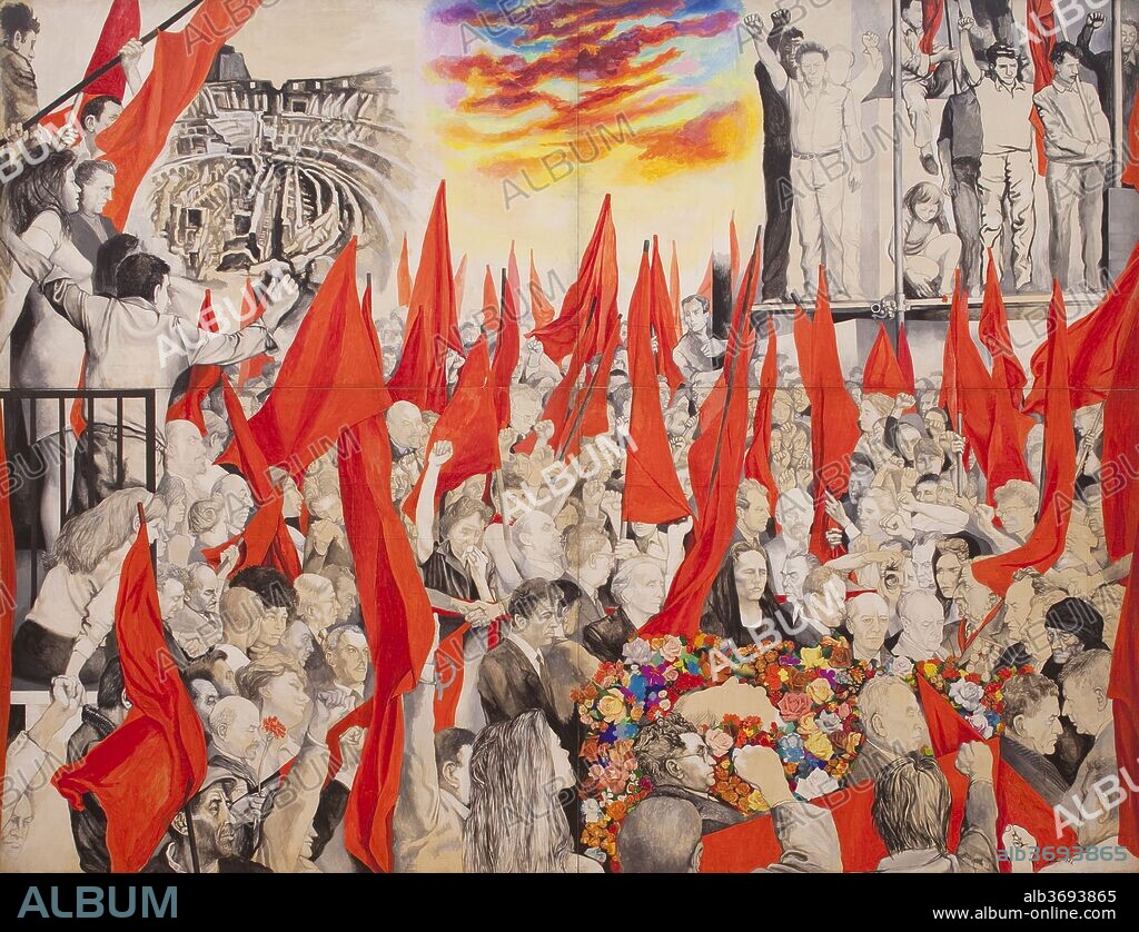 RENATO GUTTUSO. Funeral of Palmiro Togliatti.