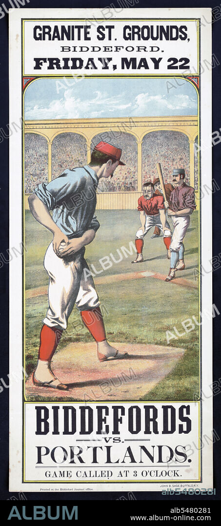 Biddefords vs. Portlands Granite St. grounds, Biddeford, Friday, May 22  circa 1885.