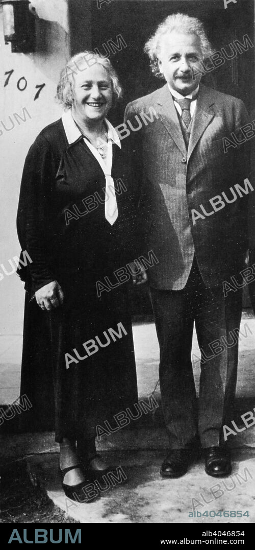 Albert Einstein (1879-1936) and Elsa Einstein.