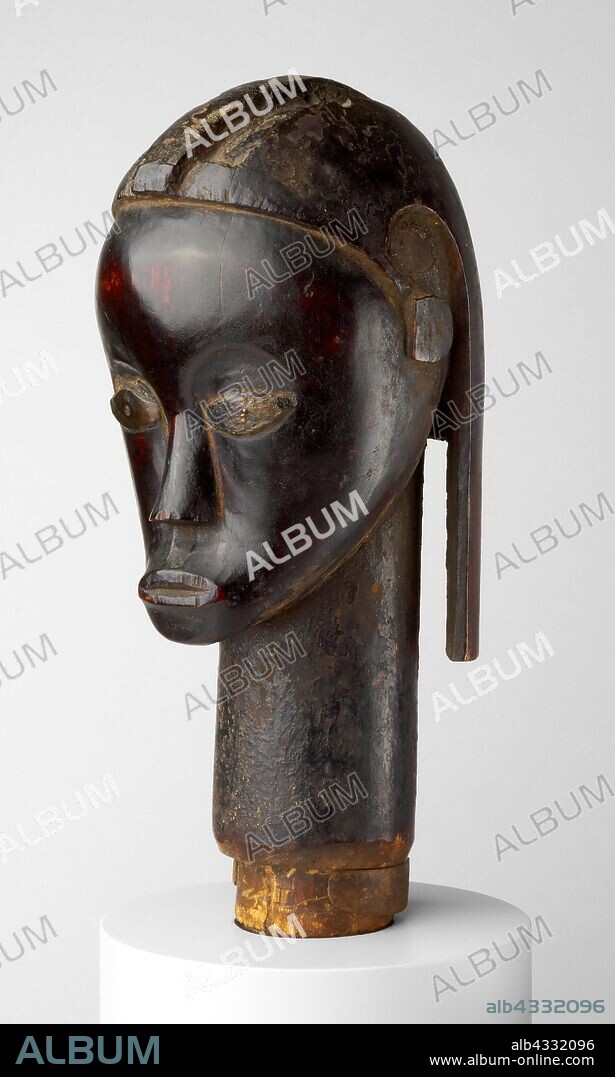 Head, Mid–/late 19th century, Fang, Gabon, Central Africa, Gabon, Wood and copper, H. 39.4 cm (15 1/2 in.).