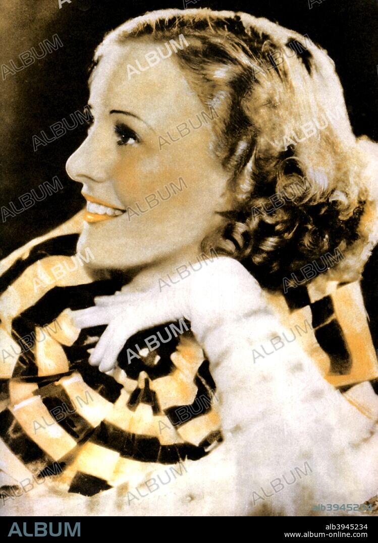 Pat Paterson, British actress, 1934-1935. Married to the French actor Charles Boyer, Pat Paterson appeared in both British and Hollywood films in the 1930s. Taken from Meet the Film Stars, by Seton Margrave. (London, 1934-1935).