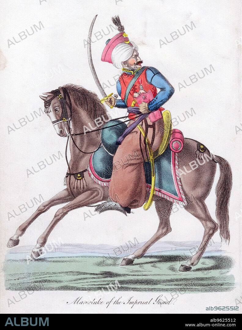 Mamluk (Mameluke) of the Ottoman Imperial Guard, c1820. When Napoleon invaded Egypt it was the Mamluks who fought him. They lost power in a massacre of 1811 instigated by Muhammad Ali Pasha (1769-1849), Governor of Egypt.