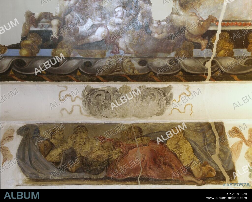 IGLESIA DE SAN ANDRES APOSTOL. FRESCOS DEL TECHO Y LAS PAREDES CAMARIN DE LA VIRGEN.