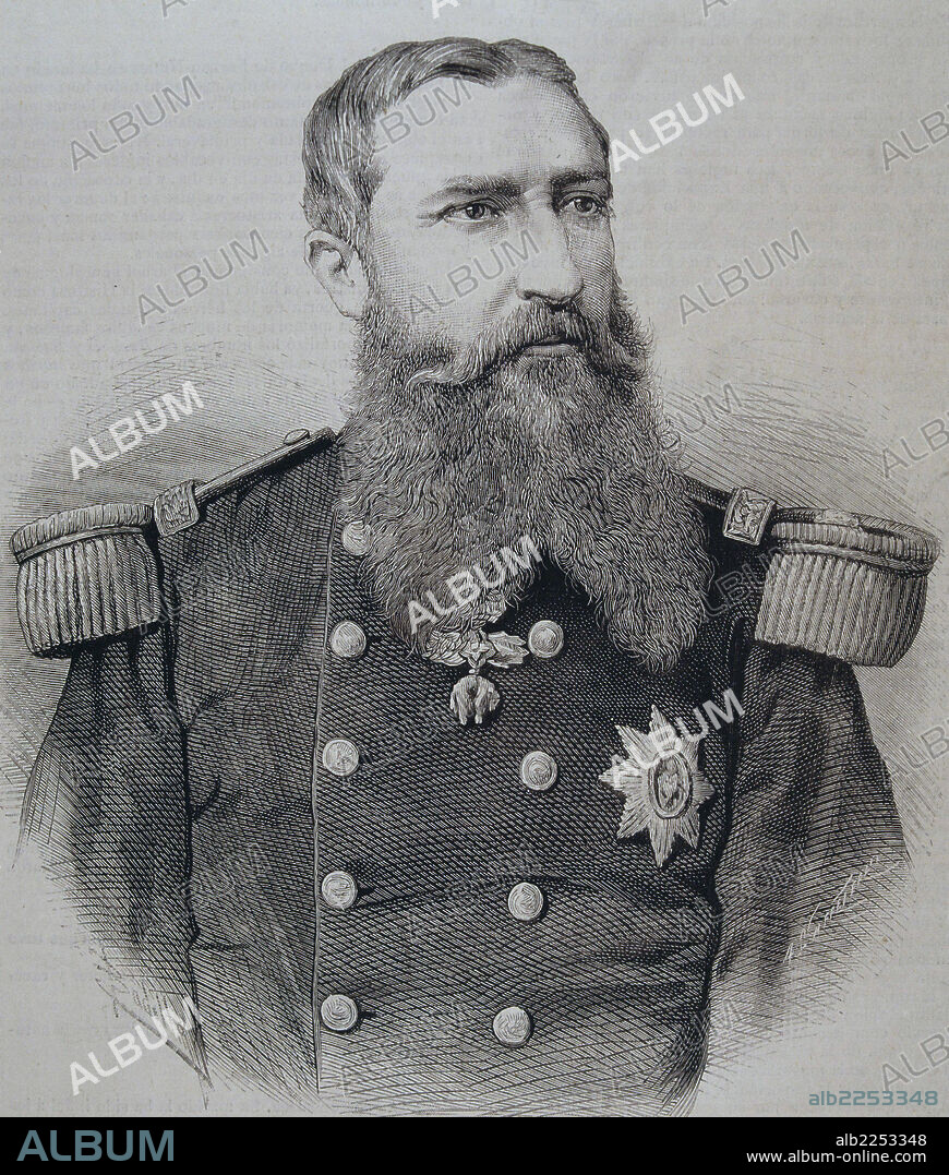 LEOPOLDO II. REY DE BELGICA. 1835 - 1909. GRABADO RETRATO. ILUSTRACION ESPAÑOLA Y AMERICANA.