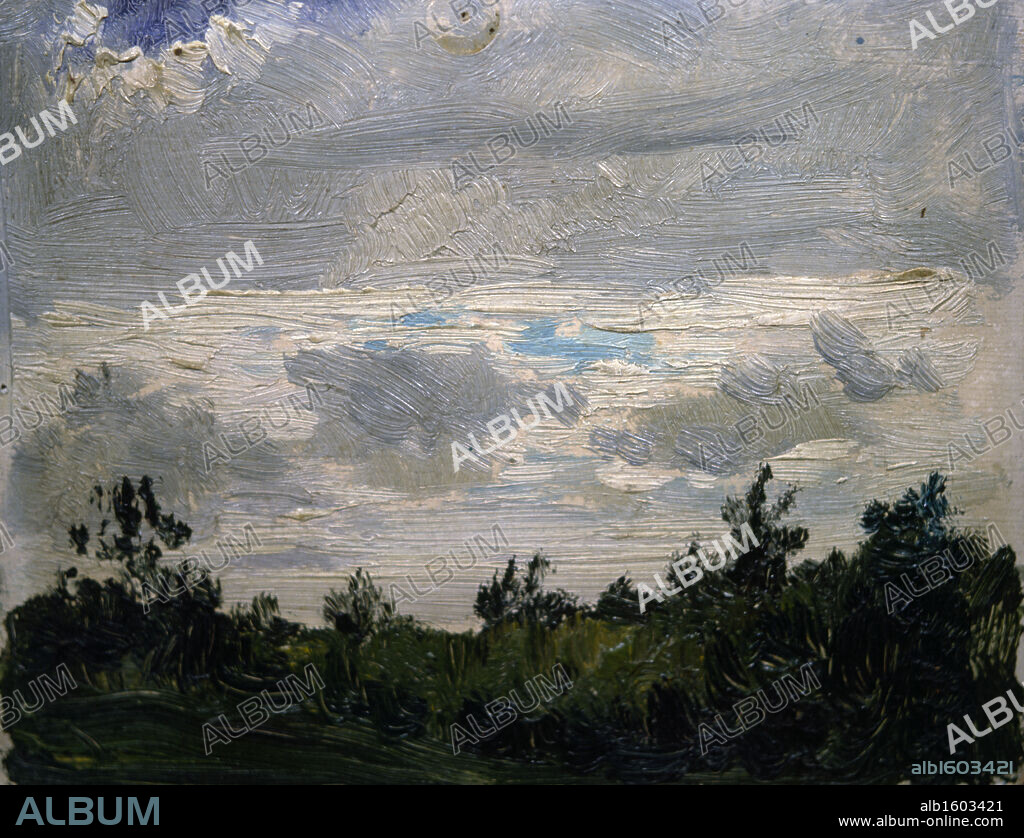 JACK BUTLER YEATS. The Wilds by Jack Butler Yates,  oil on wood,  1871-1957,  USA,  Pennsylvania,  Philadelphia,  David David Gallery.