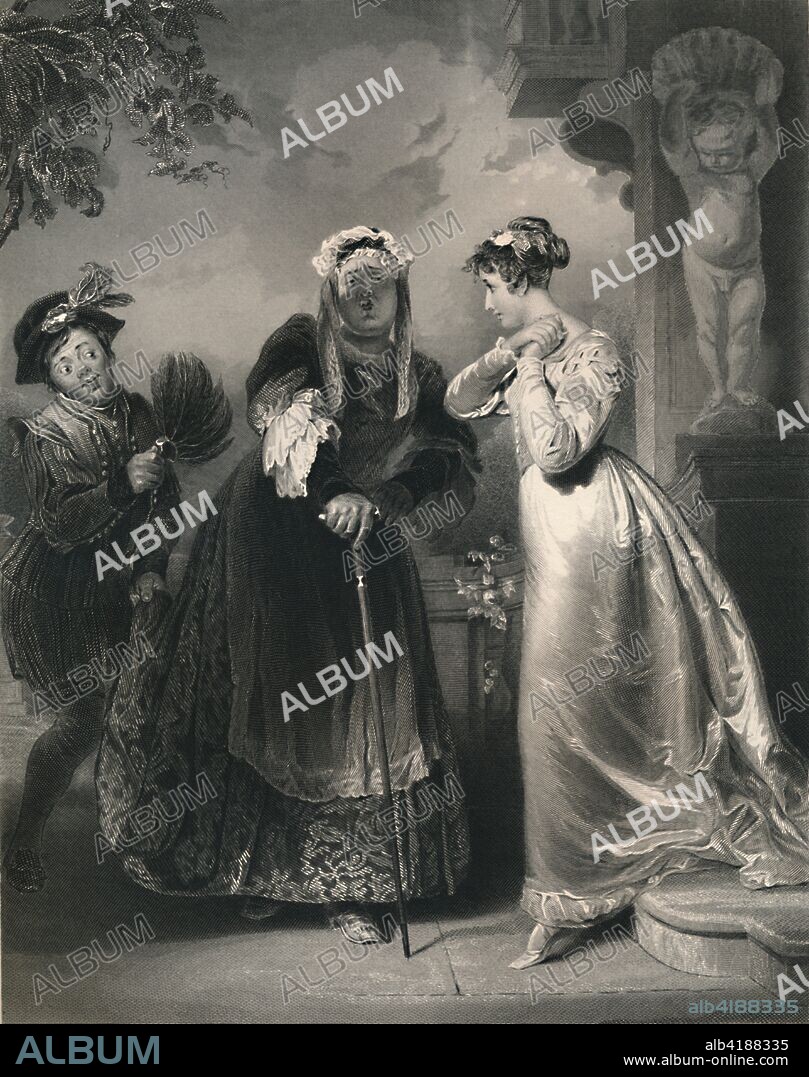 'Juliet and the Nurse (Romeo & Juliet)', c1870. From The Works of Shakspere, by Charles Knight. [Virtue & Co., Limited, London, c1870].