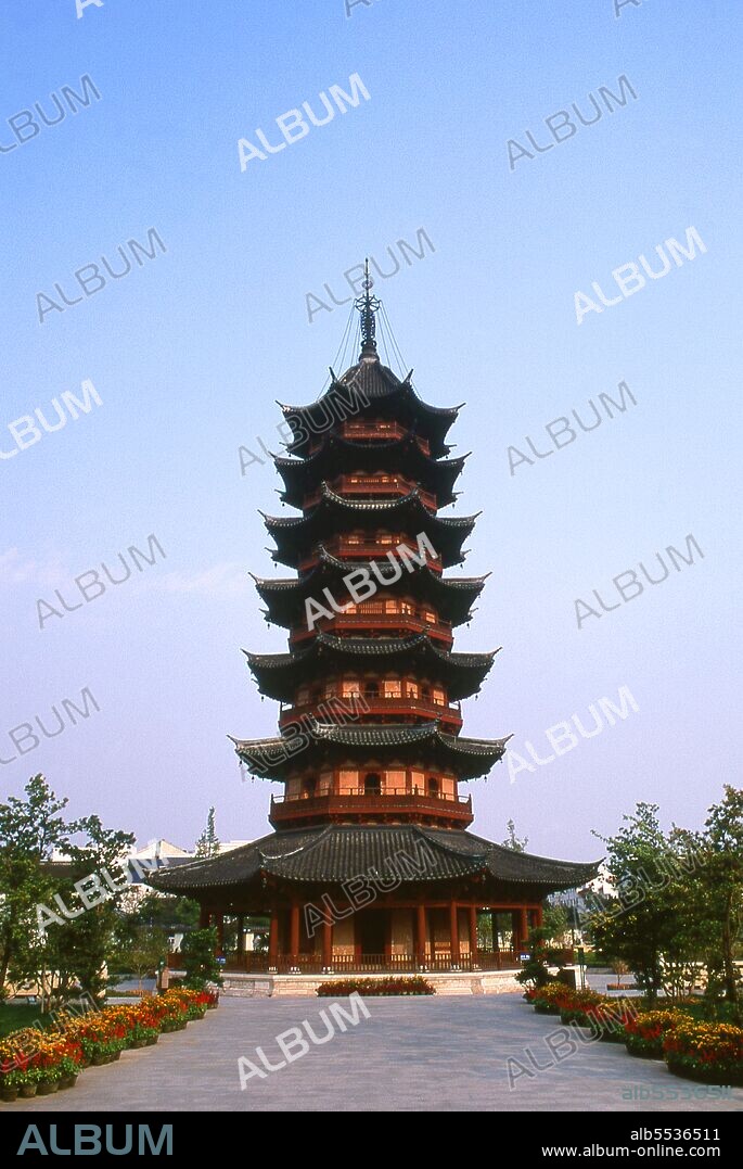 The Ruiguang Pagoda (Ruiguang Ta) was built in 247 CE and is the oldest pagoda in Suzhou. Suzhou, the city of canals and gardens, was called the ‘Venice of the East’ by Marco Polo. An ancient Chinese proverb states: <i>‘In Heaven there is Paradise; on Earth there is Suzhou’</i>. The city’s love affair with gardens dates back 2,500 years and continues still. At the time of the Ming dynasty (1368–1644) there were 250 gardens, of which about a hundred survive, although only a few are open to the public.