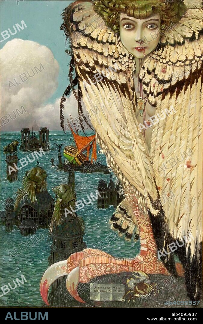 GUSTAV ADOLF MOSSA. La sirène repue (The mermaid).