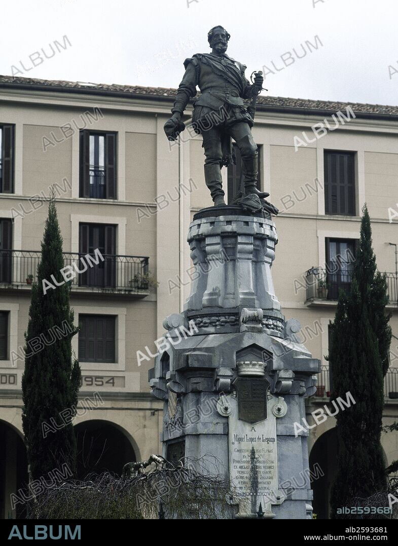 LEGAZPI, Miguel López de (Zumárraga, h.1502-Manila, Filipinas, 1572). Navegante y conquistador español. En 1569 fue nombrado gobernador y capitán general de Filipinas e islas de los Ladrones. Monumento al conquistador en su localidad natal. Obra de Aniceto Marinas (1866-1953), 1897. ZUMARRAGA. Provincia de Guipúzcoa. País Vasco. España.