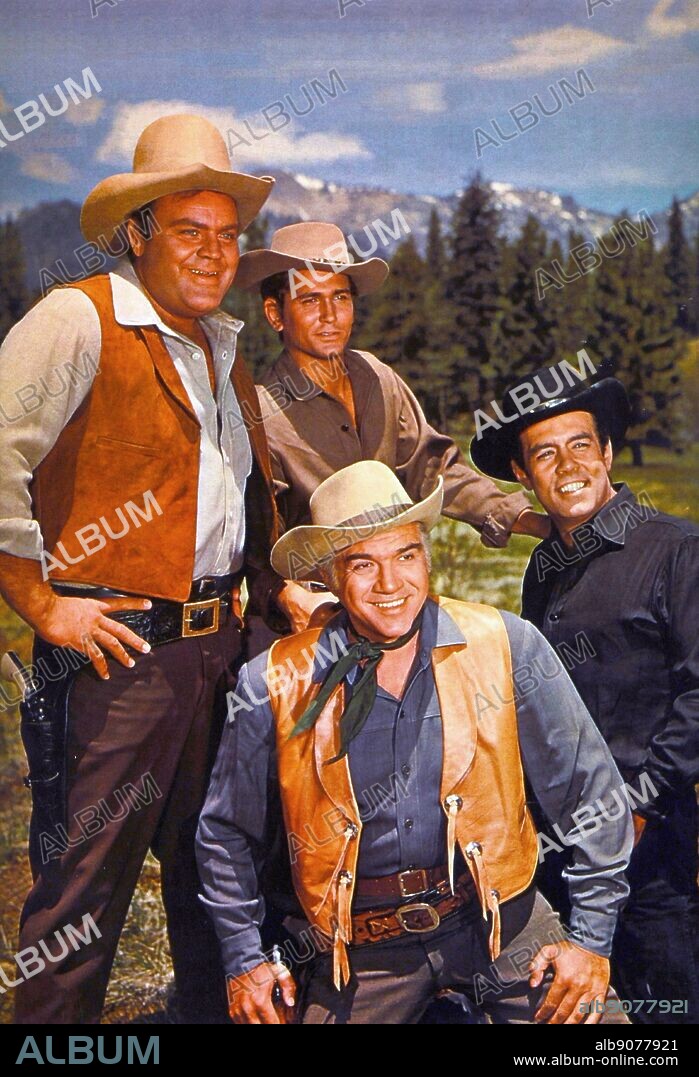 Publicity photo from the American TV series 'Bonanza'. Bonanza is an NBC television western series that ran from September 12, 1959, to January 16, 1973.