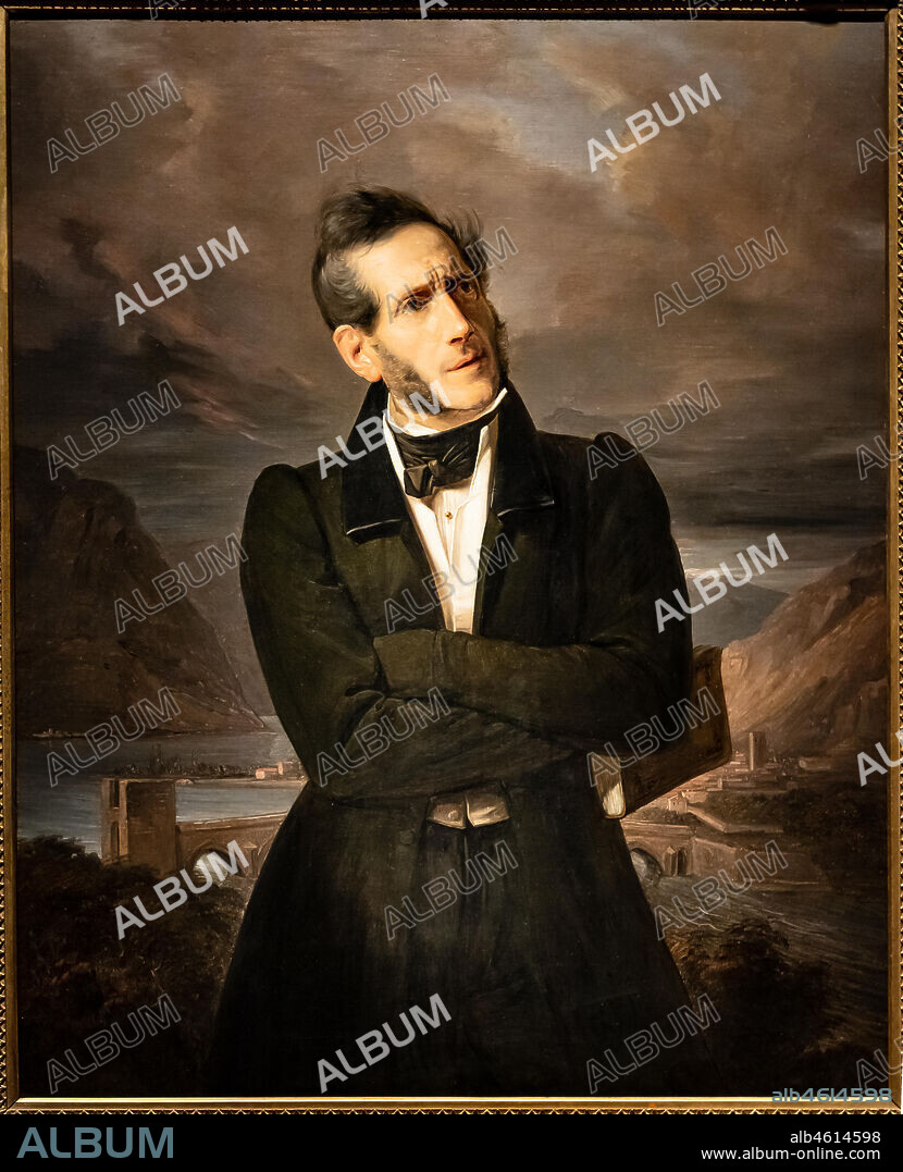 Giuseppe Molteni, Massimo D'Azeglio: "Portrait of Alessandro Manzoni", oil painting, 1835.