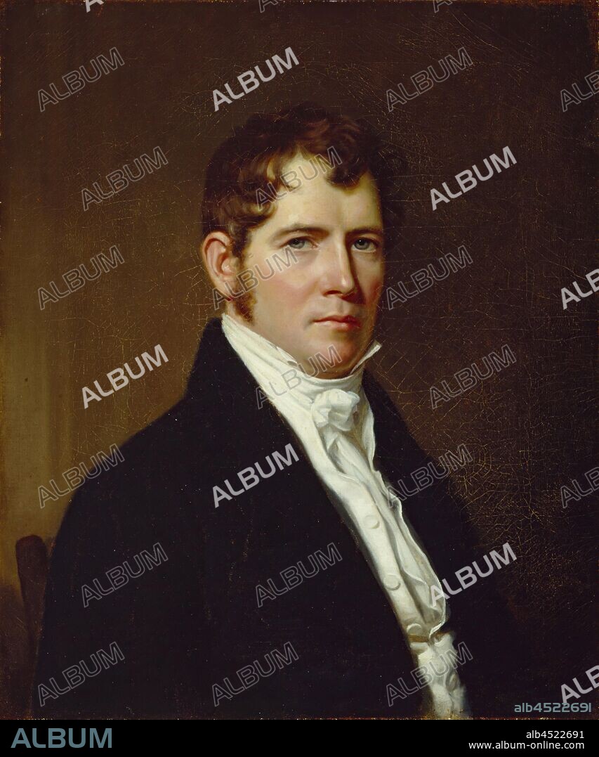John Vanderlyn, American, 1775-1852, Portrait of a Man, ca. 1820, oil on canvas, Unframed: 27 1/4 × 22 3/4 inches (69.2 × 57.8 cm).