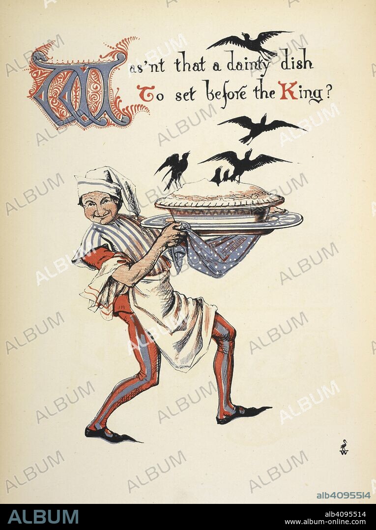 WALTER CRANE. Was'nt that a dainty dish to set before the king?. The nursery rhyme picture book ... London : George Routledge and Sons, [1883]. Source: 12810.d.57 page 4.
