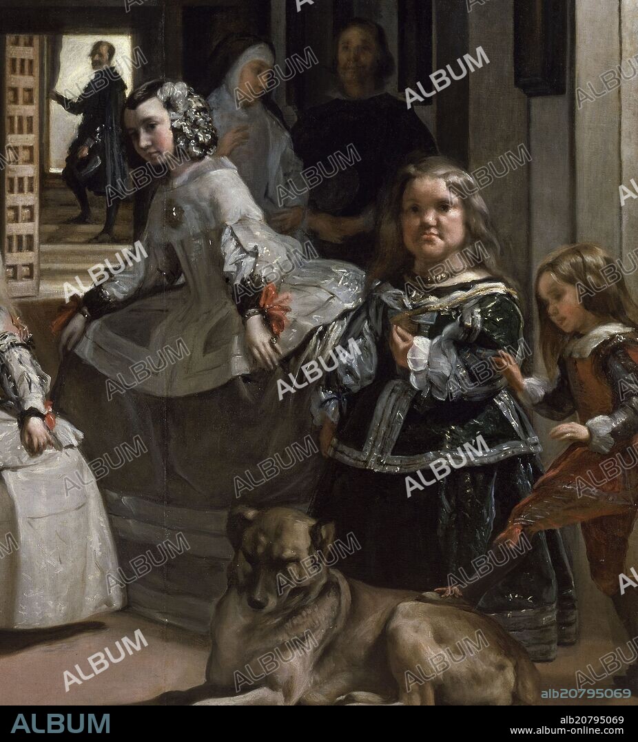 DIEGO VELAZQUEZ (1599-1660). LAS MENINAS O LA FAMILIA DE FELIPE IV - 1656 - BARROCO ESPAÑOL - A MEDIO RESTAURAR - OLEO/LIENZO - 318x276 cm - NP 1174.