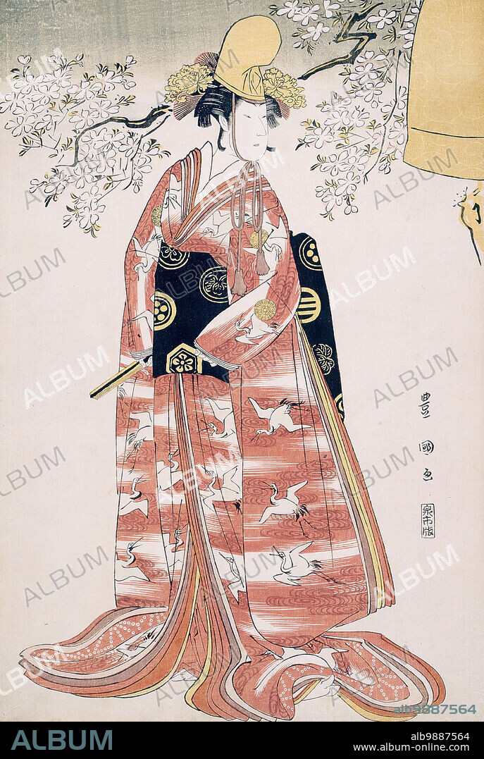 UTAGAWA TOYOKUNI I. Nakamura Noshio as Hanako in Musume Dojoji, 1796.
