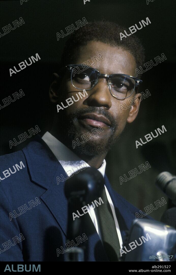 DENZEL WASHINGTON en MALCOLM X, 1992, dirigida por SPIKE LEE. Copyright WARNER BROTHERS.