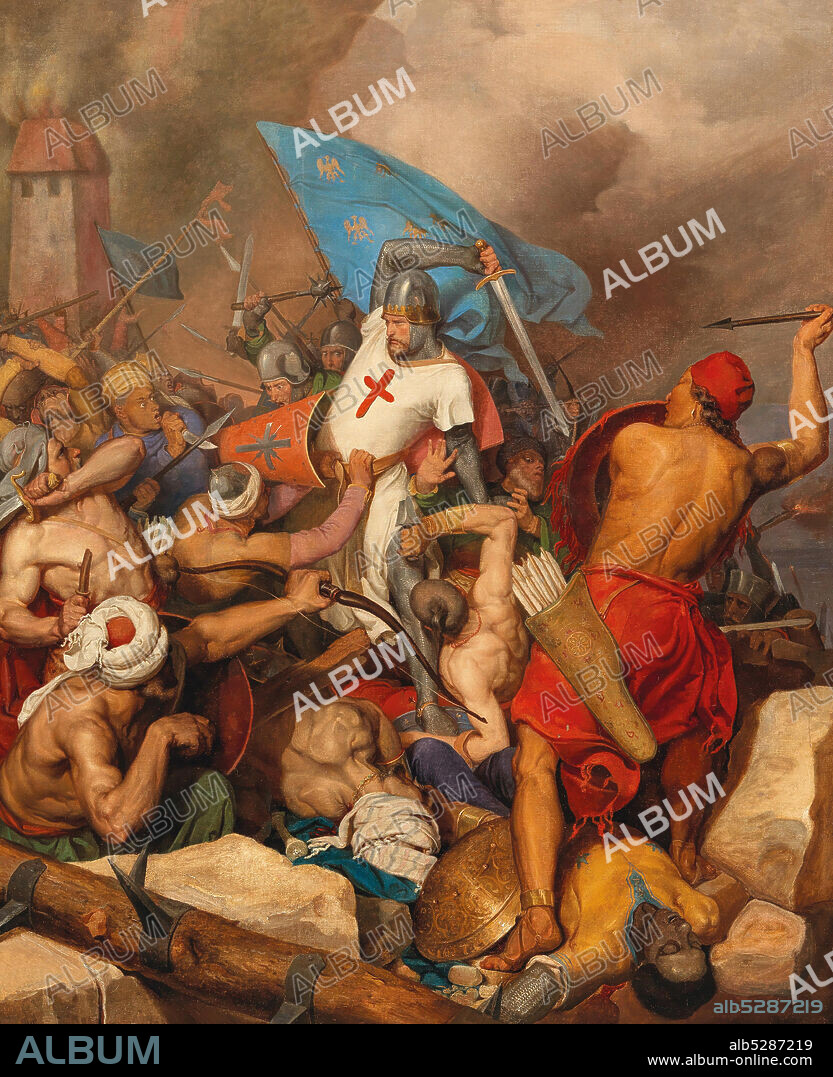 FRIEDRICH L'ALLEMAND. The conquest of Acre in 1191 by Duke Leopold V of Austria.