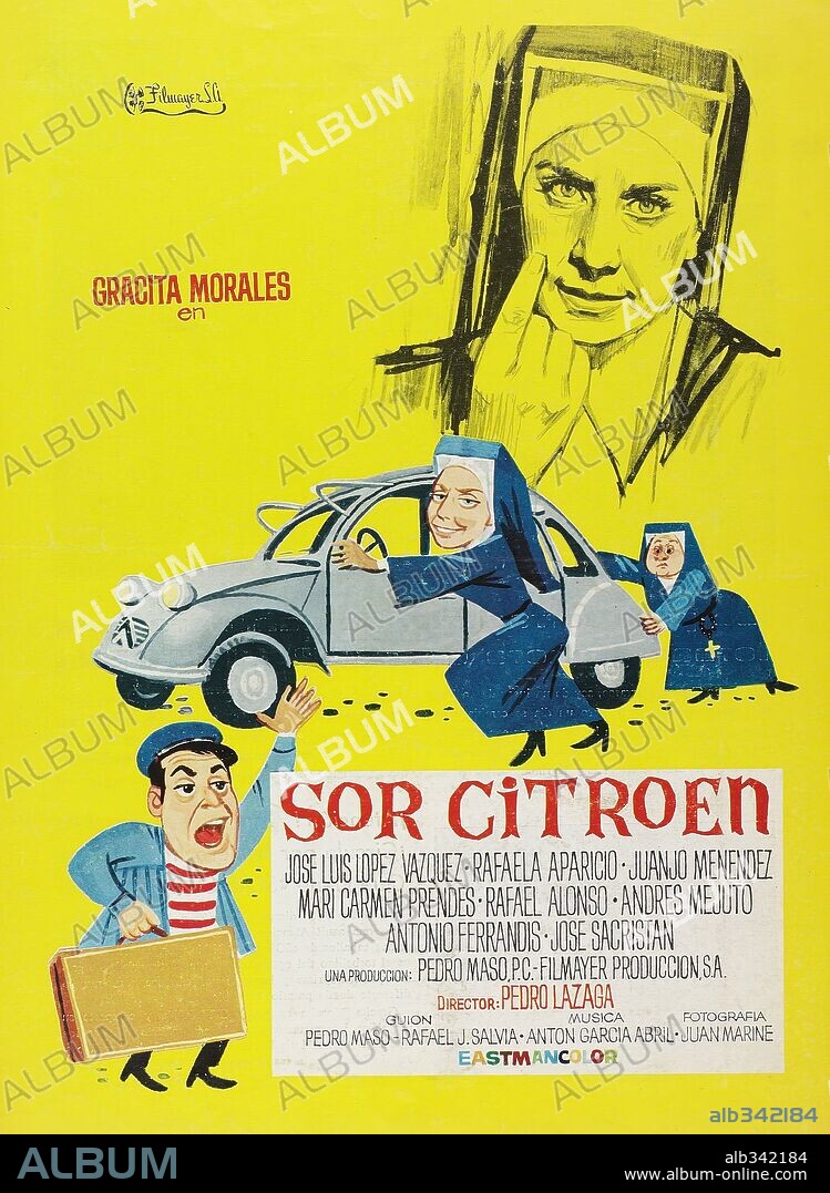 Poster de SOR CITROËN, 1967, dirigida por PEDRO LAZAGA. Copyright FILMAYER.