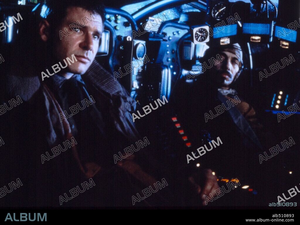 EDWARD JAMES OLMOS y HARRISON FORD en BLADE RUNNER, 1982, dirigida por RIDLEY SCOTT. Copyright LADD COMPANY/WARNER BROS.