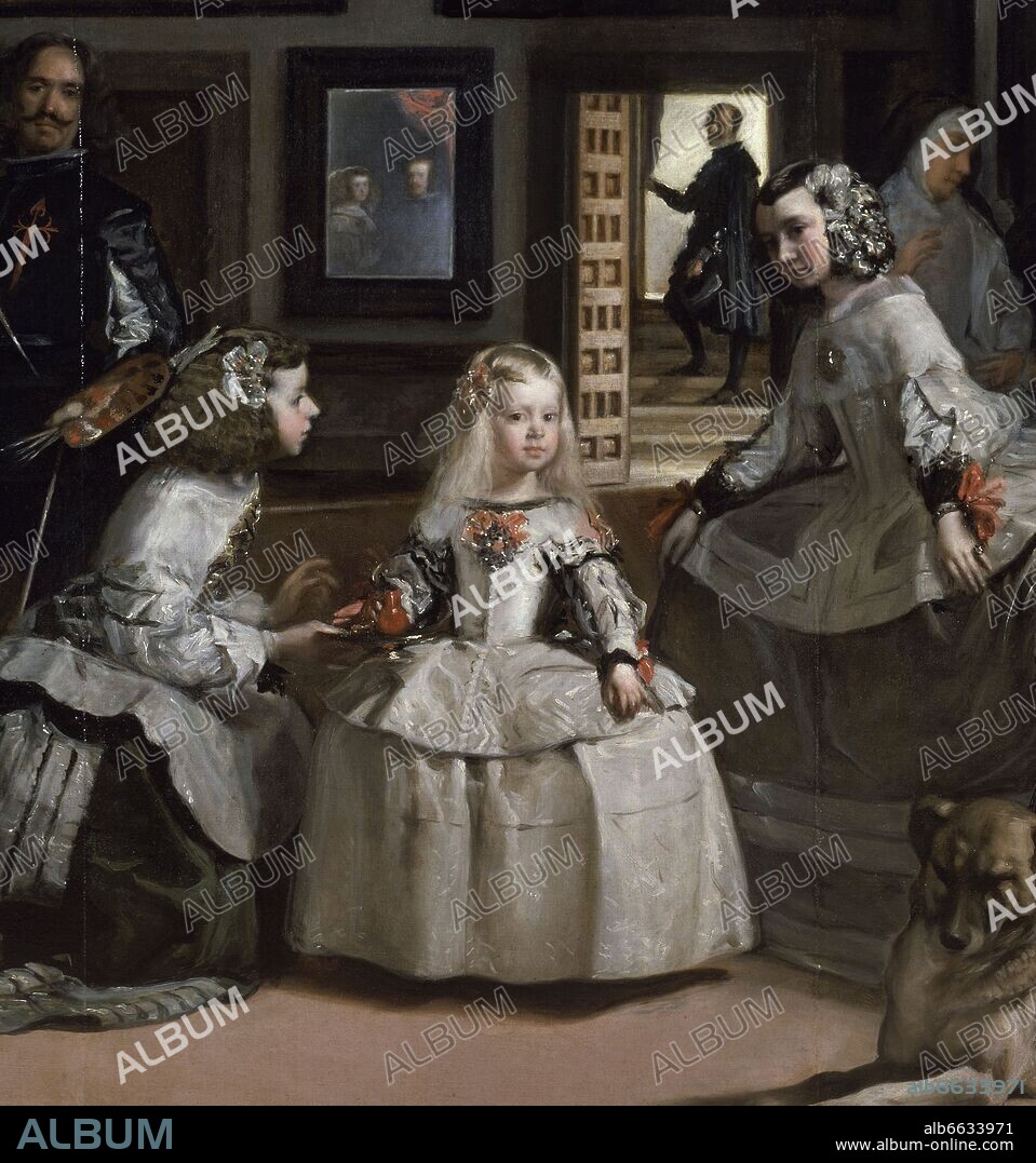 DIEGO VELAZQUEZ (1599-1660). LAS MENINAS O LA FAMILIA DE FELIPE IV - 1656 - BARROCO ESPAÑOL - A MEDIO RESTAURAR - OLEO/LIENZO - 318x276 cm - NP 1174.