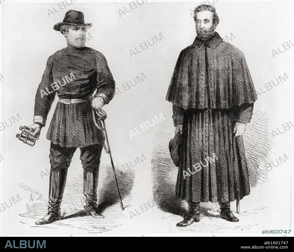 General Lee, Commander of the Confederate Army in Northern Virginia and General "Stonewall" Jackson 1863 American History.