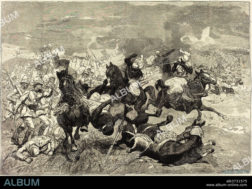 AUGUSTE LEPÈRE AND JACQUES BELTRAND AFTER JÓZEF CHELMONSKI. Au Soudan: Bataille d'El-Teb. Dated: 1883/1890. Medium: wood engraving.