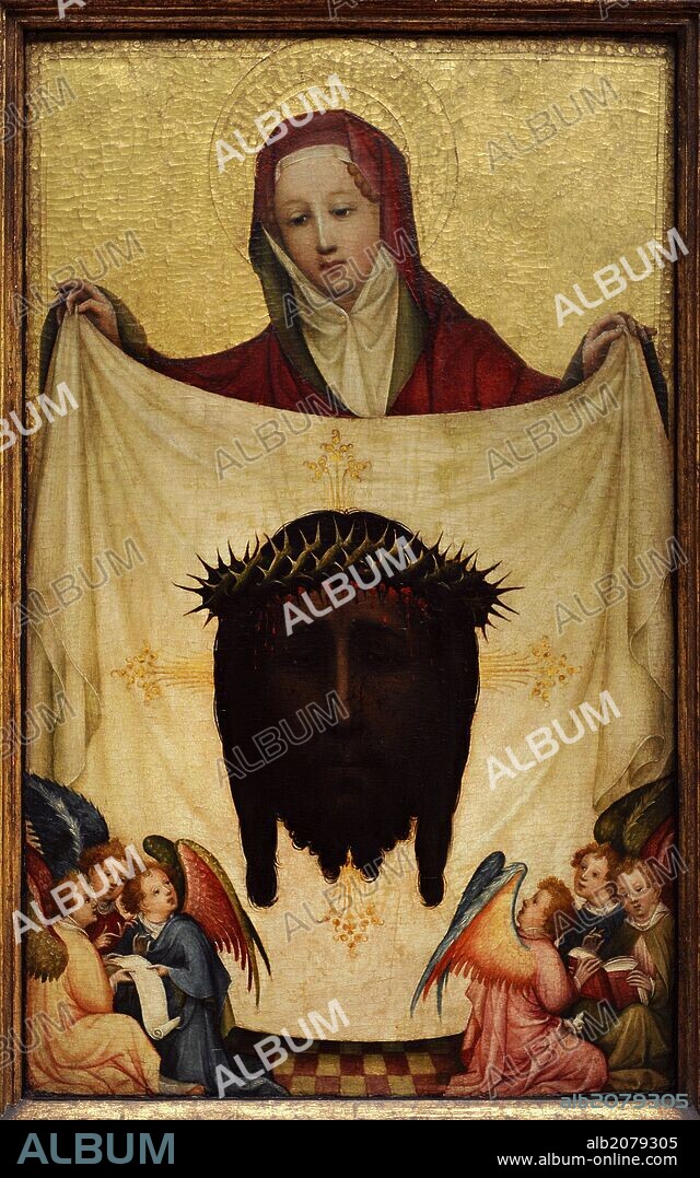 MASTER OF SAINT VERONICA. ARTE GOTICO. ALEMANIA. "LA SANTA VERONICA" (hacia el 1420), obra de un Maestro pintor alemán anónimo de Colonia, activo entre el 1395-1415. Alte Pinakothek (Pinacoteca Antigua). Munich. Alemania. Europa.