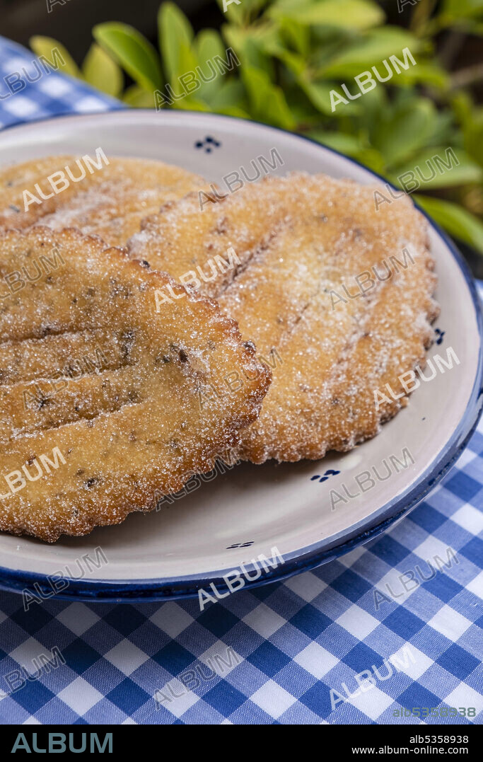 Orelletes, Can Jeroni bakery, Sant Francesc, Formentera, Pitiusas Islands, Balearic Community, Spain.