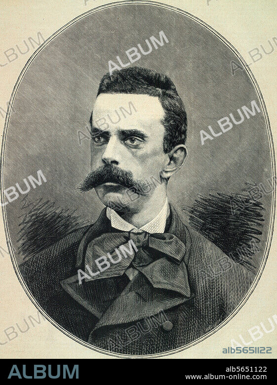 Humbert Ier, roi d'Italie (1878-1900) ; Turin 14.3.1844 - (. assassiné) Monza 29.7.1900. "Humbert Ier, roi d'Italie". Gravure sur bois d'ap. photographie. In : Le Livre pour Tous, Stuttgart (H. Schönlein). Berlin, Sammlung Archiv für Kunst und Geschichte.