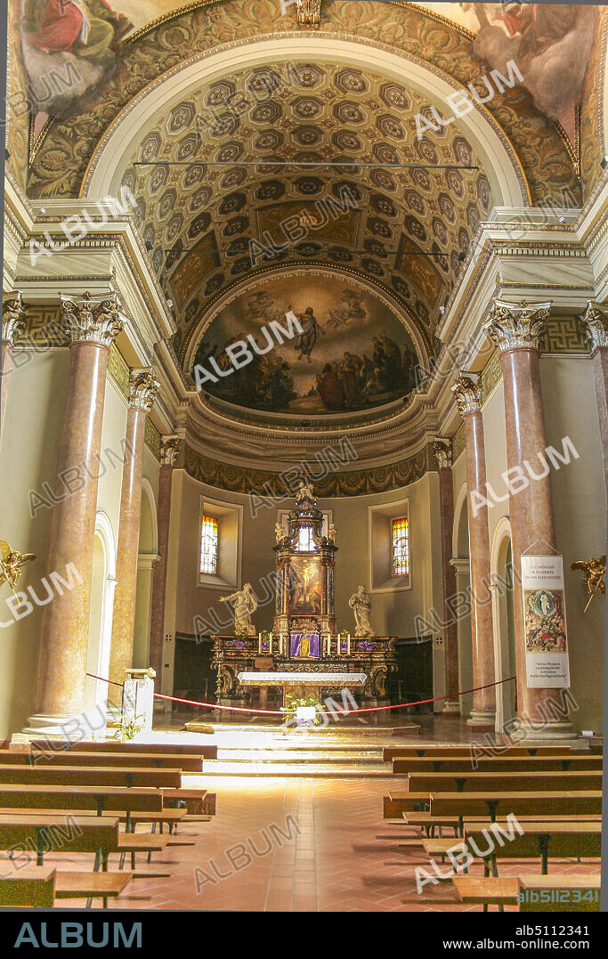 Luino, Province of Varese, region Lombardy, Lake Maggiore (Lago Maggiore). Chiesa Prepositurale S.S. Pietro e Paolo (Prepositural Church S.S. Peter and Paul), 1840, architect Natale Pugnetti.