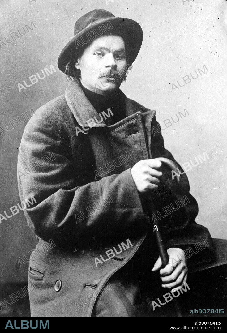 Maxim Gorky (1868 - 1936), Russian and Soviet writer, a founder of the socialist realism literary method, and a political activist. Gorky was active in the emerging Marxist communist movement. He publicly opposed the Tsarist regime, and for a time closely associated himself with Vladimir Lenin and Alexander Bogdanov's Bolshevik wing of the party. For a significant part of his life, he was exiled from Russia and later the Soviet Union. In 1932, he returned to the USSR on Joseph Stalin's personal invitation and lived there until his death in June 1936.