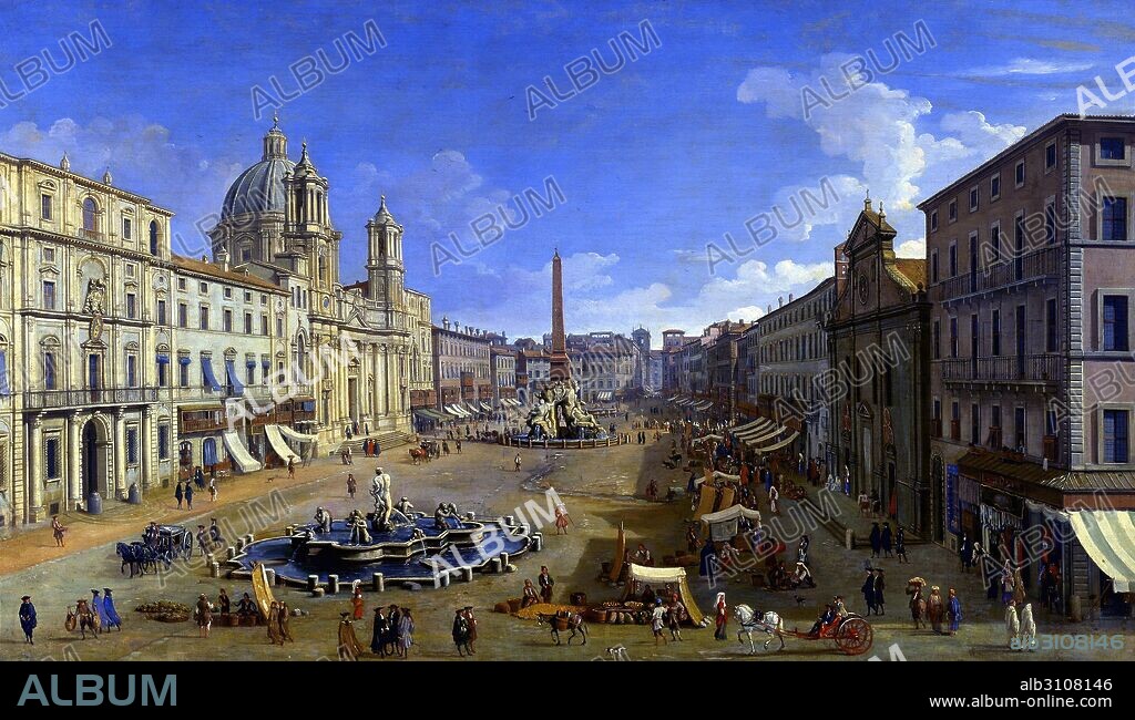GIOVANNI ANTONIO CANAL CANALETTO. Roma, vista de la Piazza Navona.
