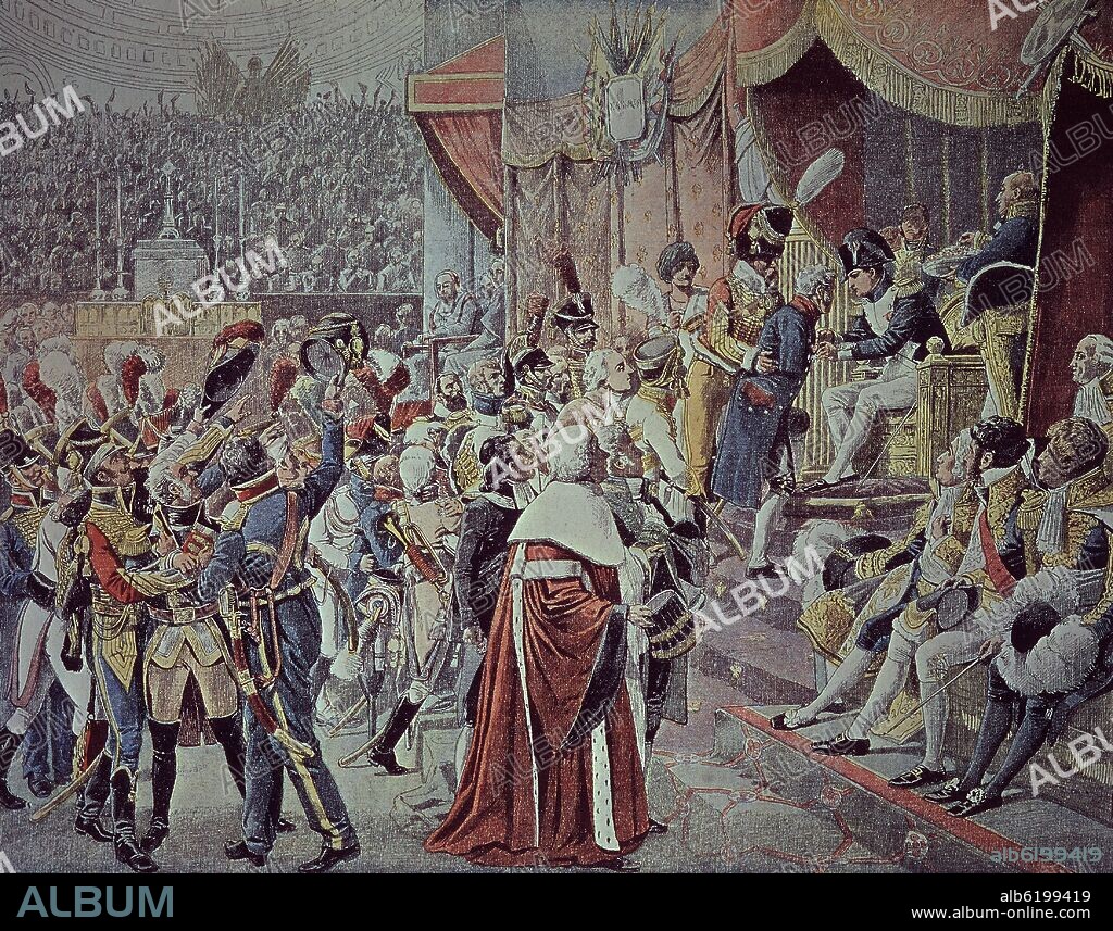 NAPOLEON EN CENTENARIO DE LA LEGION DE HONOR 1804/1904-LA PRIMERA CONDECORACION DE LA CRUZ.