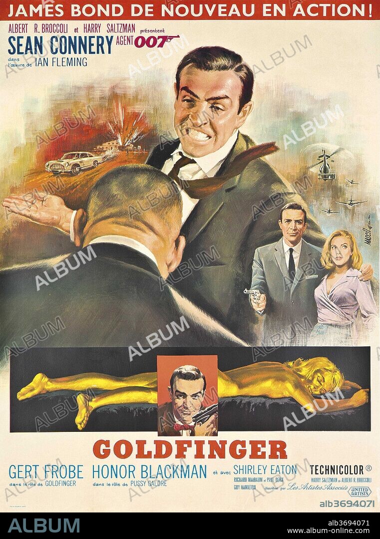 JEAN MASCII. Movie poster Goldfinger.
