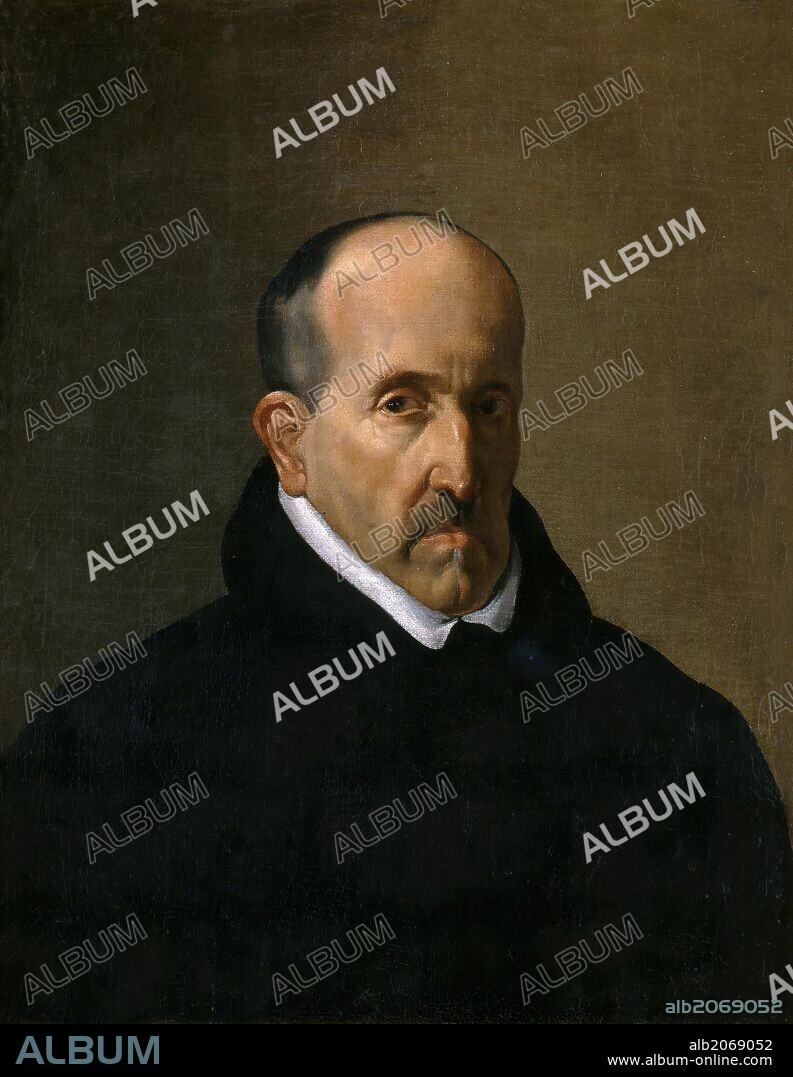 DIEGO VELÁZQUEZ (copy). Anonymous (Copy Velázquez, Diego Rodríguez de Silva y) / 'Portrait of Luis de Góngora', After  1622, Spanish School, Oil on canvas, 59 cm x 46 cm, P01223.