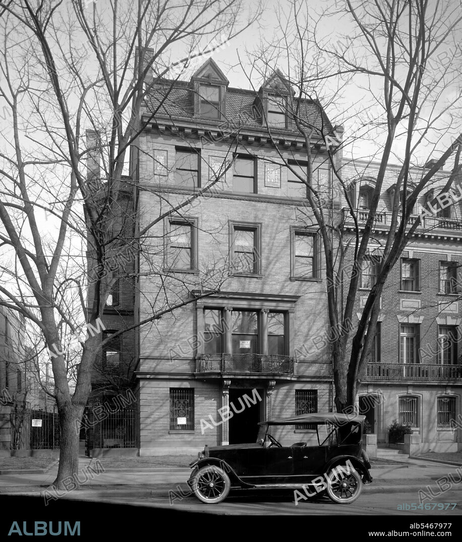 The residence of United States Secretary of State Charles Evans Hughes located at 1529 18th Street, NW in the Dupont Circle neighborhood of Washington, D.C. ca.  1921.