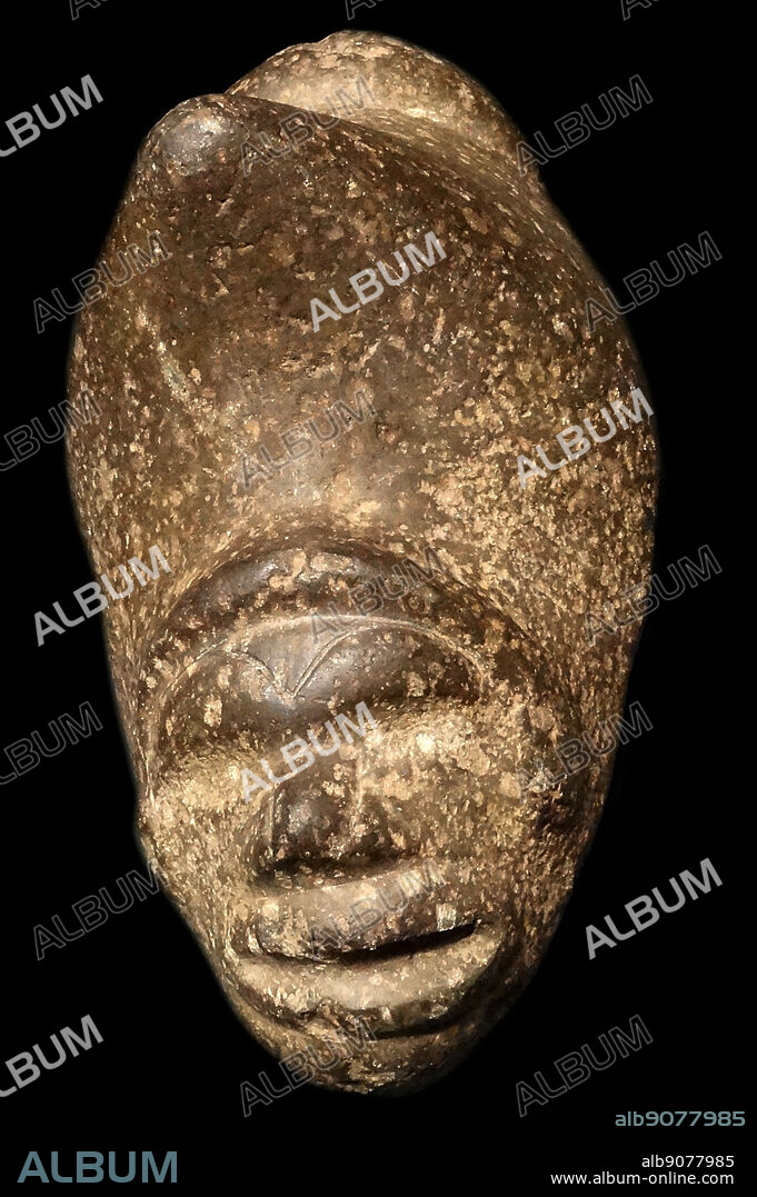 Pointed stone from the Taíno culture. Created by the Arawak people, the indigenous peoples of the Caribbean. Dated 16th Century.