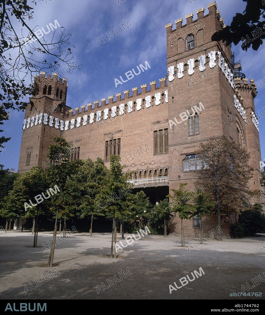Spain. Barcelona. Natural History Museum at Three Dragons Castle building. Built by Lluis Domenech Montaner for the Universal Exhibition of 1888. Facade.