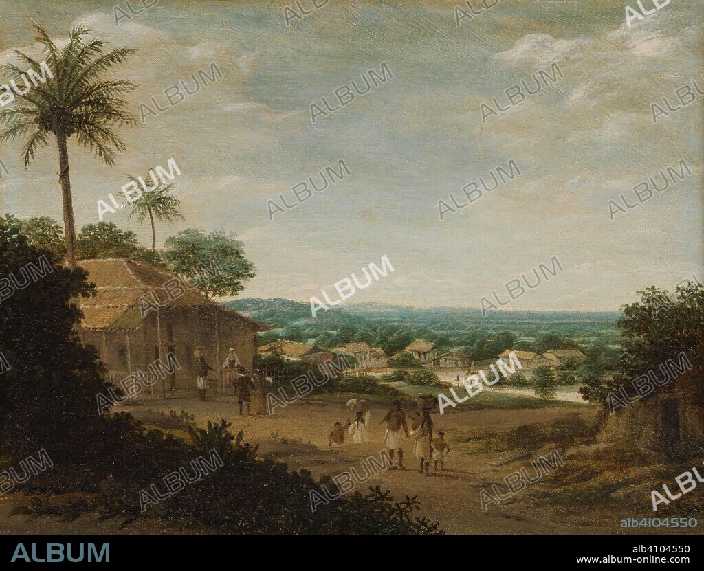 FRANS JANSZ POST (MENTIONED ON OBJECT). Brazilian Village. Dating: 1675 - 1680. Measurements: h 20.5 cm × w 26.5 cm.