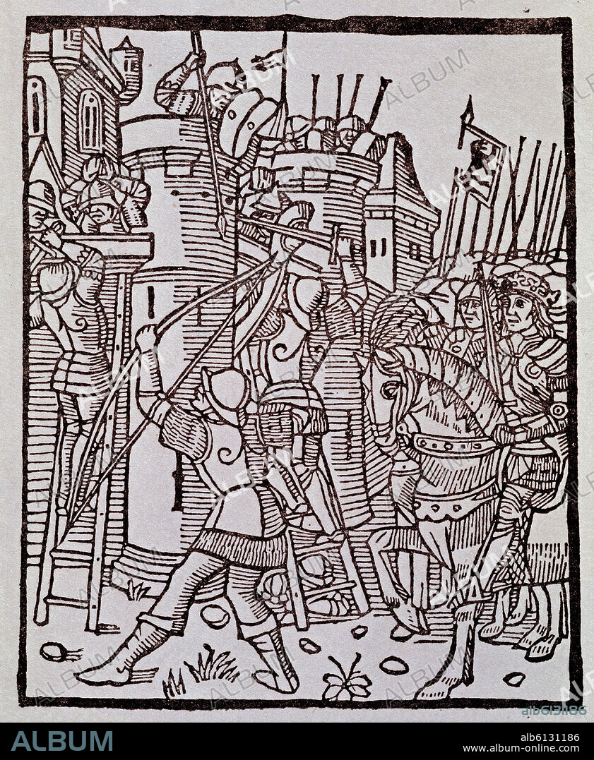 DIEGO DE SAN PEDRO (1437-1498). CARCEL DE AMOR GRABADO POR ROSEMBACH EN 1493-ORIGINAL EN MUS BRITANICO.