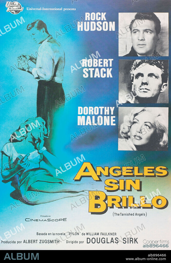 Poster de ÁNGELES SIN BRILLO, 1958 (THE TARNISHED ANGELS), dirigida por DOUGLAS SIRK. Copyright UNIVERSAL PICTURES.