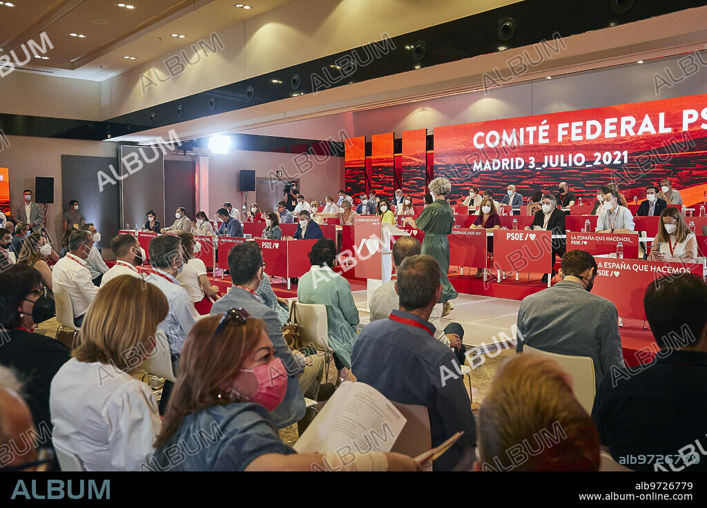 Madrid, 03/07/2021. Hotel Novotel. Comité federal del Psoe con Pedro Sánchez y Todos sus Barones. Foto: Guillermo Navarro. Archdc.
