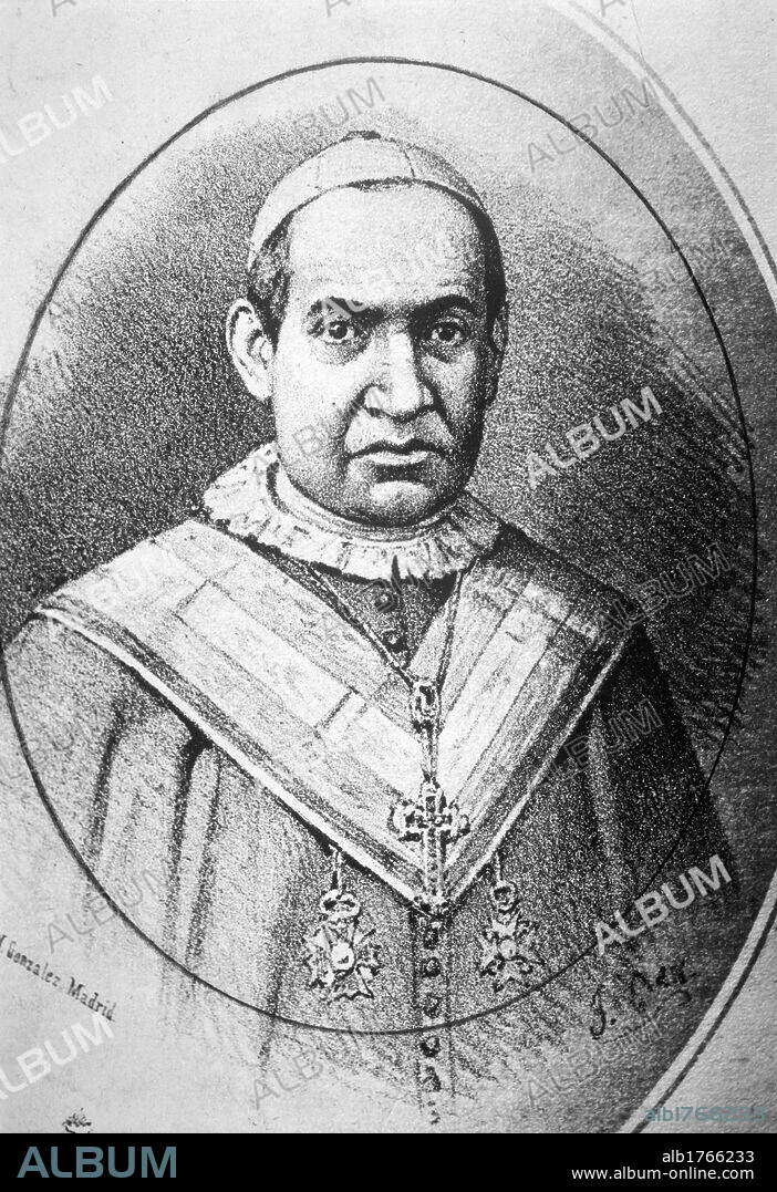 San Antonio Mª Claret (1807-1870). Eclesiásticio. Fundador de la orden de los Claretianos en 1849. Canonizado en 1950. Cataluña, España. S.XIX.