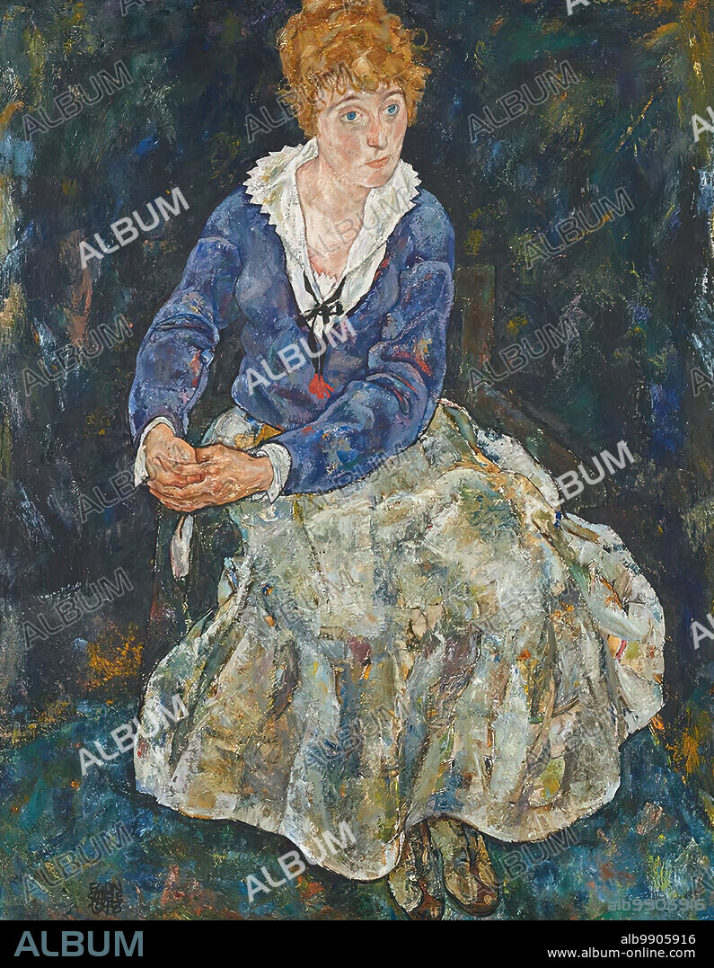 EGON SCHIELE. Portrait of the Artist’s Wife, Edith Schiele, 1918.