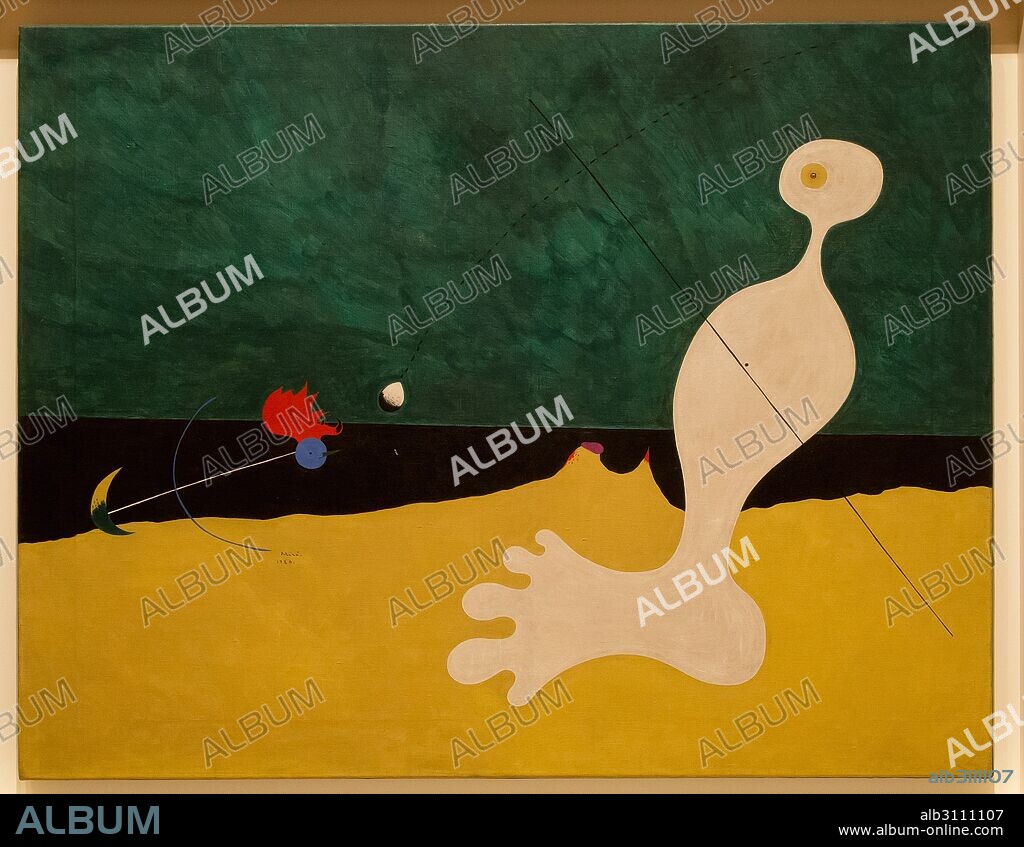PERSONA TIRANDO PIEDRA A PAJARO (1926) JOAN MIRO, MOMA.
