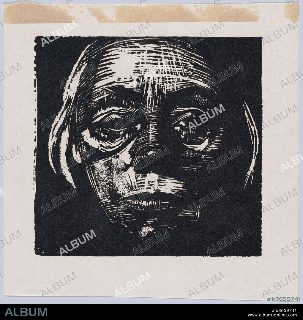 KÄTHE KOLLWITZ. Self-Portrait. Artist: Käthe Kollwitz (German, Kaliningrad (Königsberg) 1867-1945 Moritzburg). Dimensions: sheet: 7 13/16 x 7 15/16 in. (19.8 x 20.1 cm). Date: n.d..